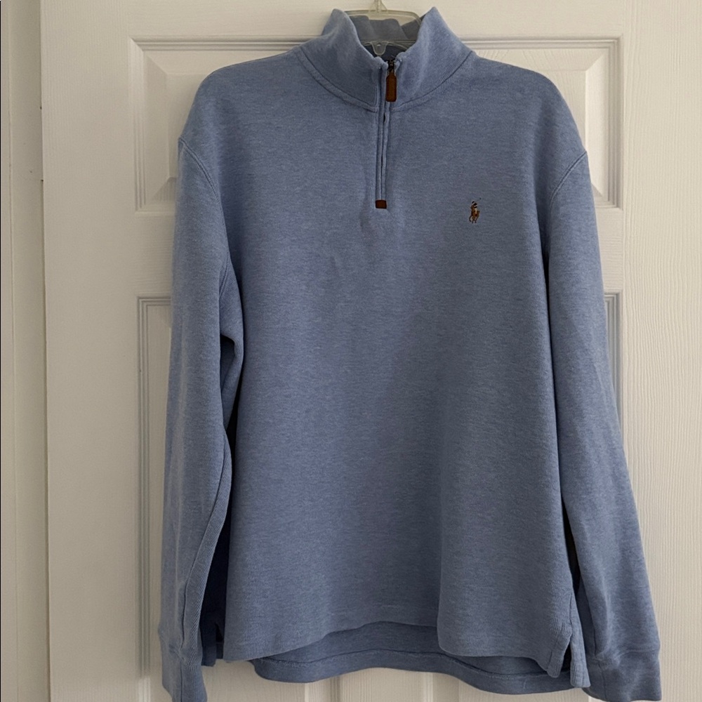 Ralph Lauren Blue Zip Up Sweater